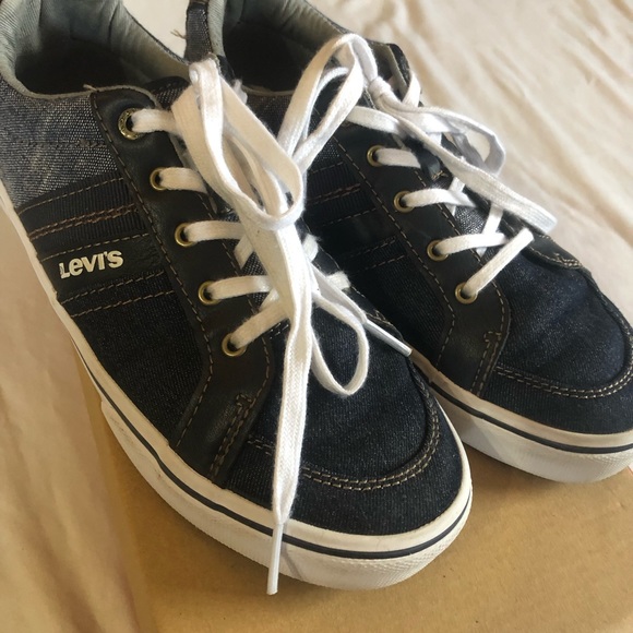 Levi’s Boys denim tennis shoes sz 4 - Picture 4 of 8
